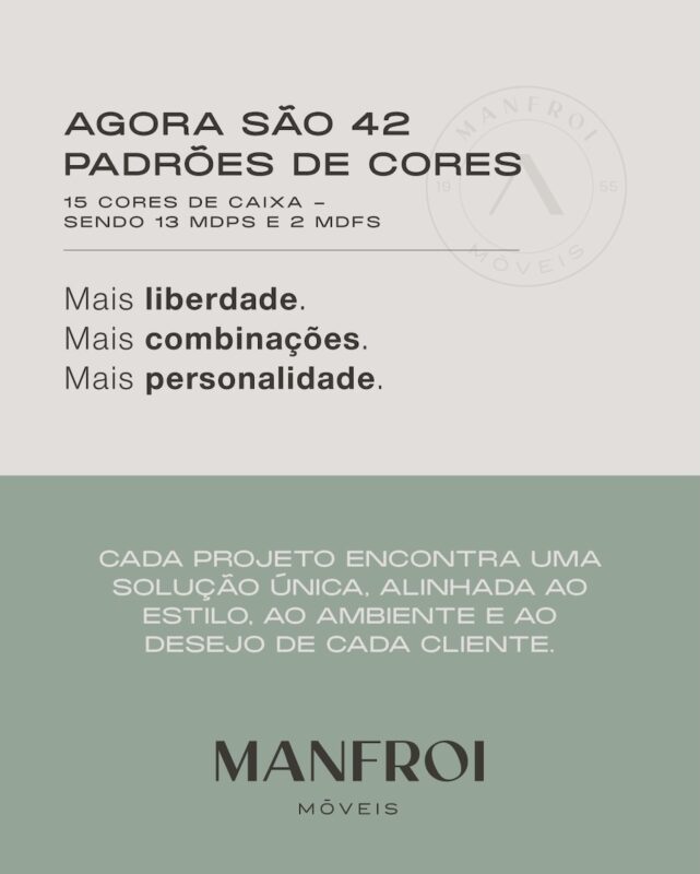 Agora são 42 padrões de Cores